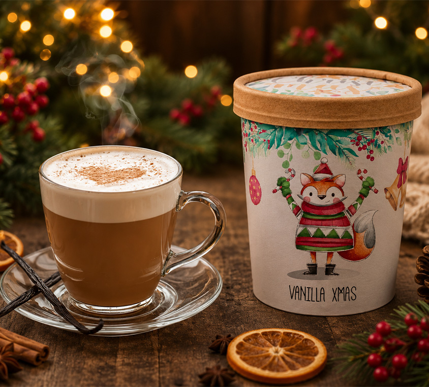 Vanilla Xmas Latte Tea z wanilią i mlekiem